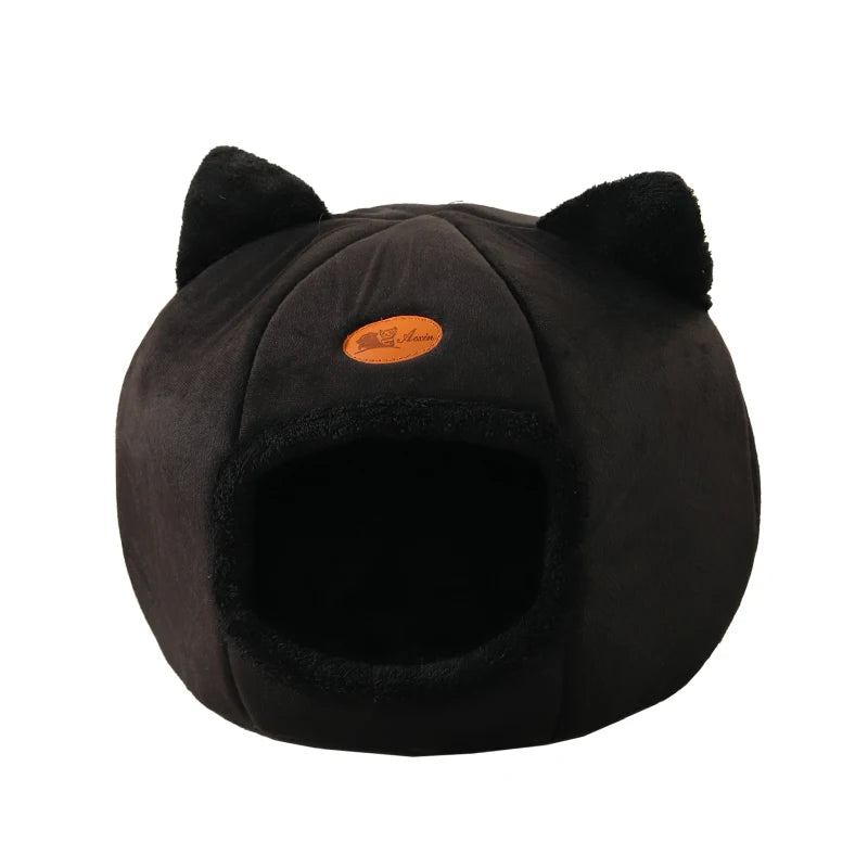 Luxe Katten Iglo Bed — Warm & Ademend met Afneembaar Kussen